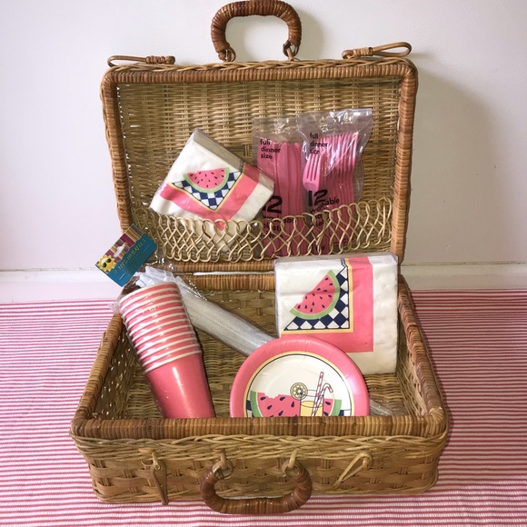 Other - Picnic basket with picnic supplies